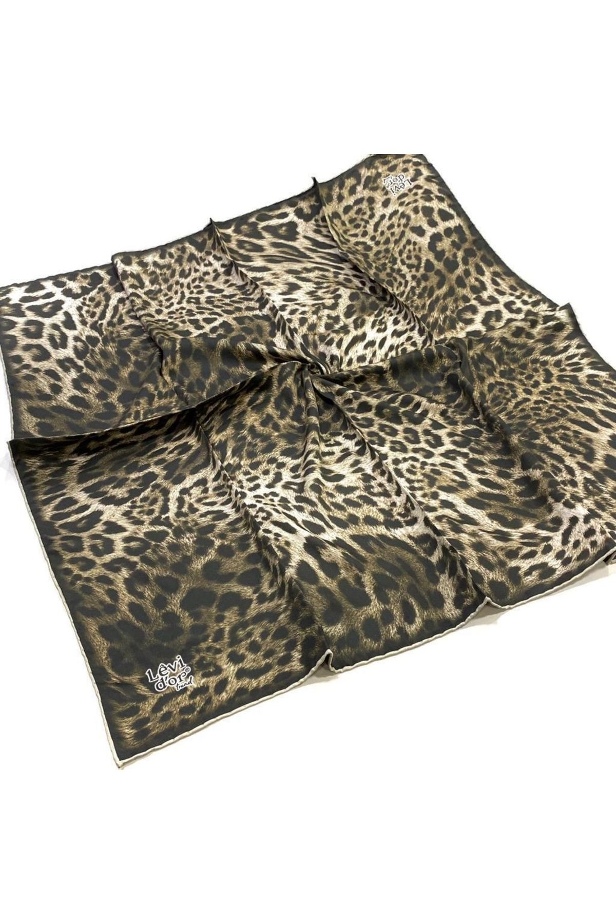 Alcanavm LEVİDOR Leopar Zebra Desenli Trend Twil Eşarp