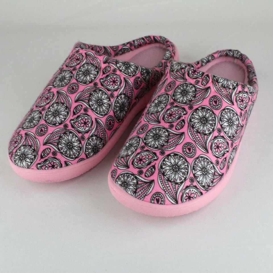 Gezer Desenli Pembe Ev Terliği