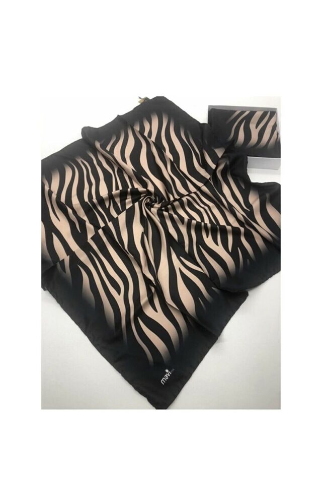 Zebra Desen Twill Dijital Eşarp