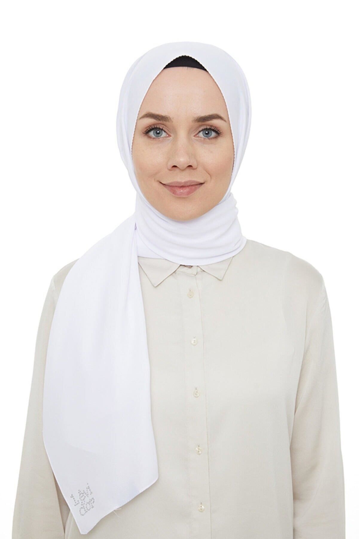 Beyaz Platinum Abiye Şal - 0002c010