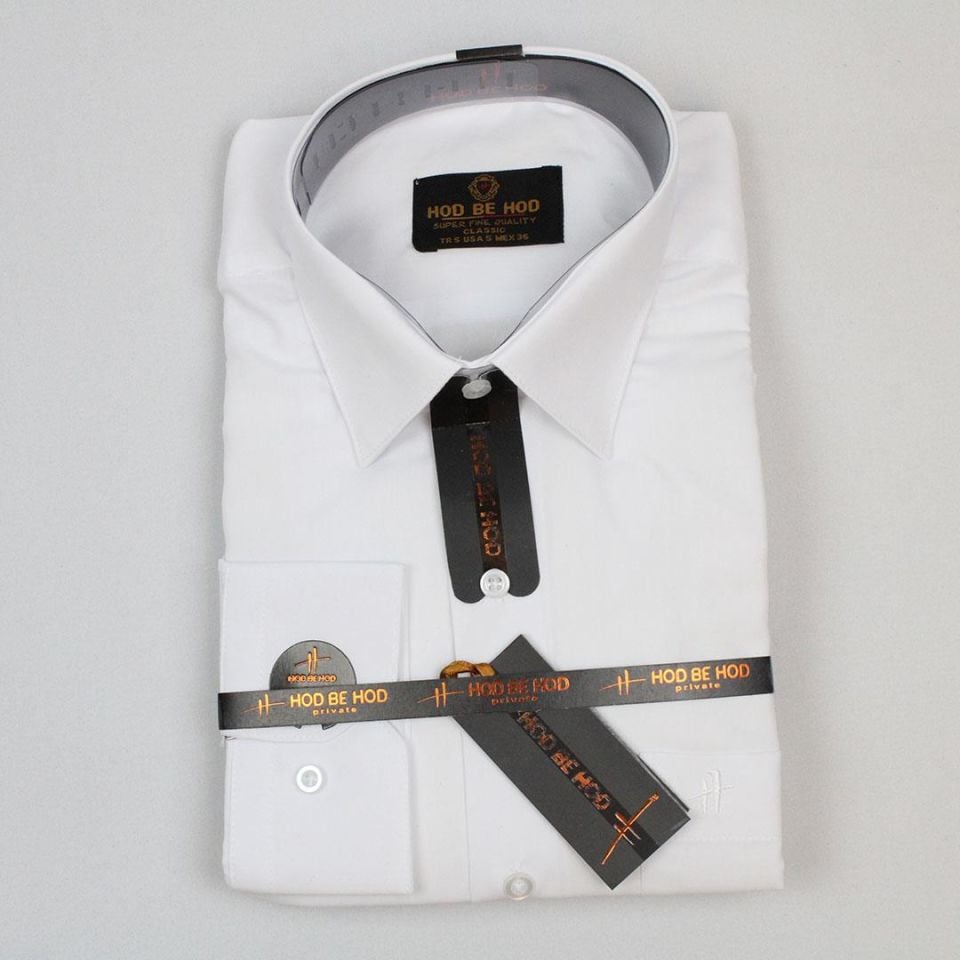 Hodbehod Clasik Uzun Kollu Beyaz Erkek Gömleği 8689020354682