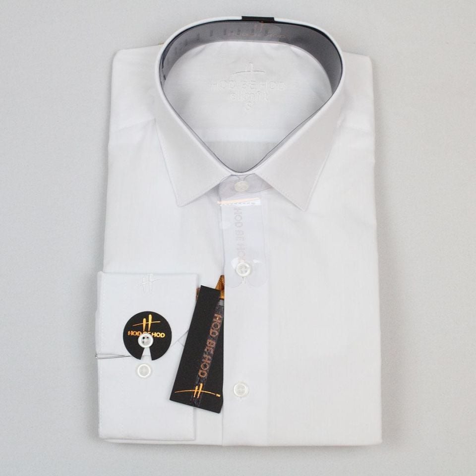Hodbehod Slimfit Uzun Kollu Beyaz Erkek Gömleği 8689020354676