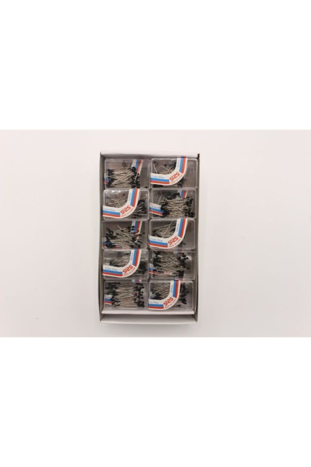 Siyah -renkli-gri-beyaz Başlı Toplu Iğne 1000 Adet