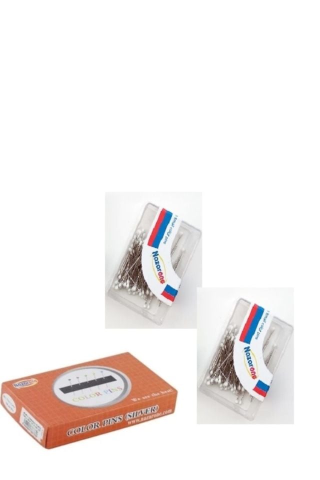 Siyah -renkli-gri-beyaz Başlı Toplu Iğne 1000 Adet