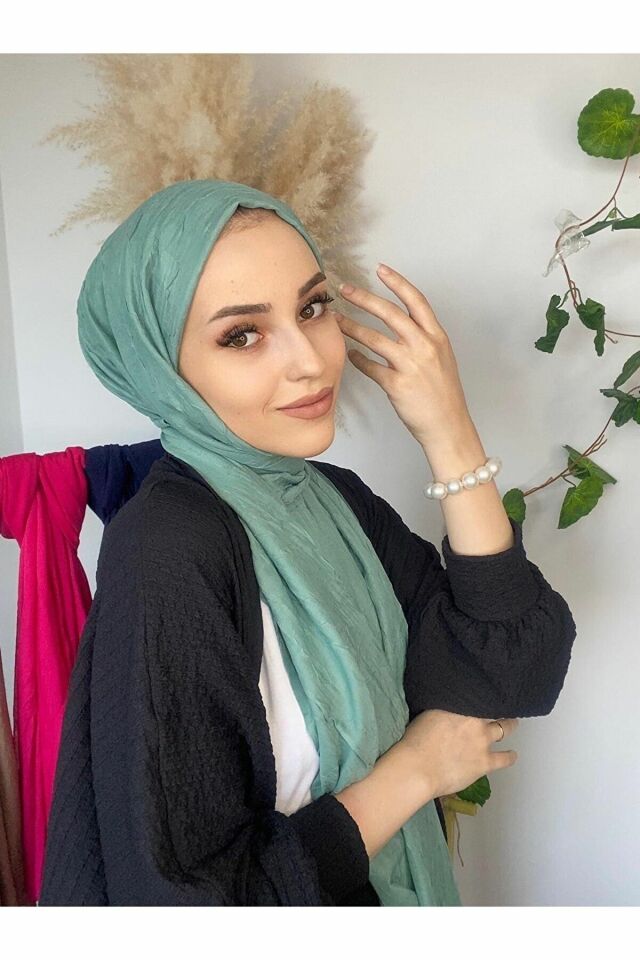 Alcanavm Bambu Kraş Şal, Mint Yeşili