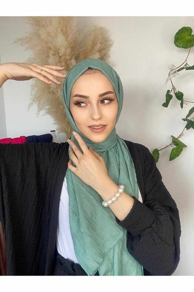 Alcanavm Bambu Kraş Şal, Mint Yeşili