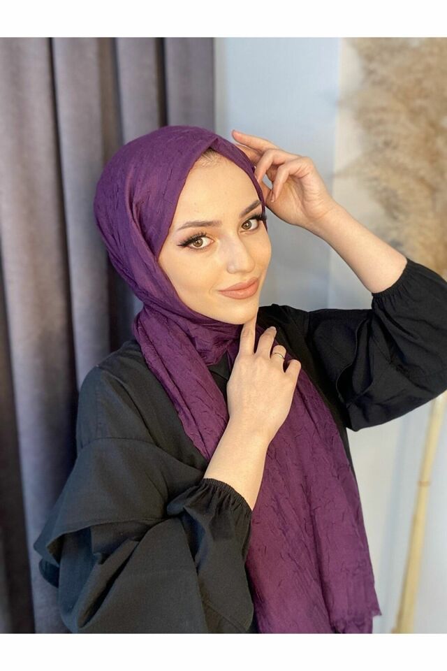 AlcanAvm Bambu Kraş Şal, Mor