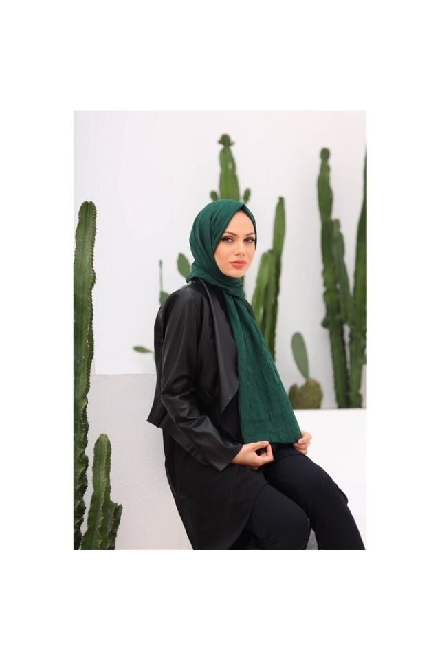 AlcanAvm Bambu Kraş Şal Zümrüt